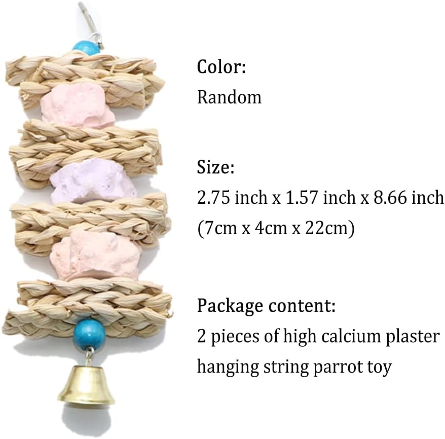 Litewoo Parrot Toy Bird Chew Toy High Calcium Plaster Hanging String Birdcage Accessories Suitable for Parrot Macaw African Grey Parrot Xuanfeng Parrot Bird Toy