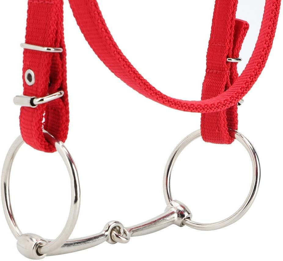 Horse Bridle Adjustable PP Headstall, Soft Cushion Red