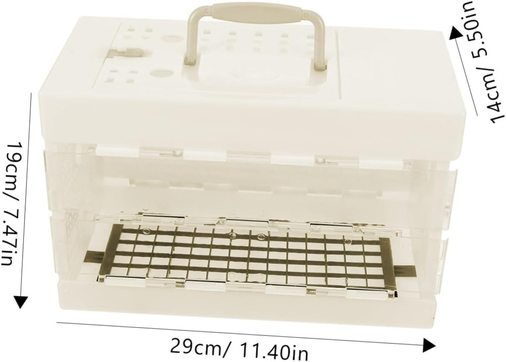 HANABASS Portable Bird Cage White Plastic Small 11.40X7.47X5.50in