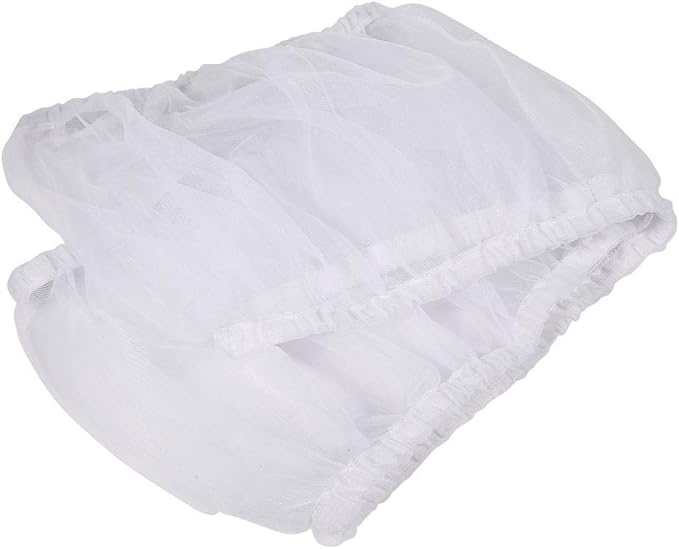 Universal Nylon Mesh Bird Cage Cover, Large White Seed Catcher - Image 4