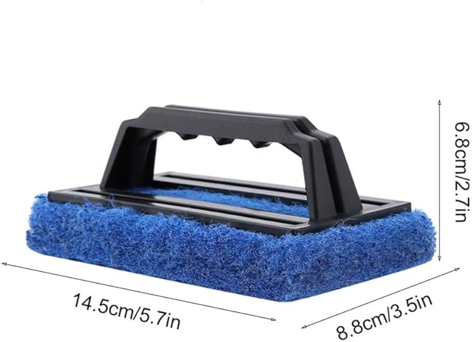 5.7inch Aquarium Scraper Plastic Brush No Dead Angles Design Glass Cleaner Tool - Image 2