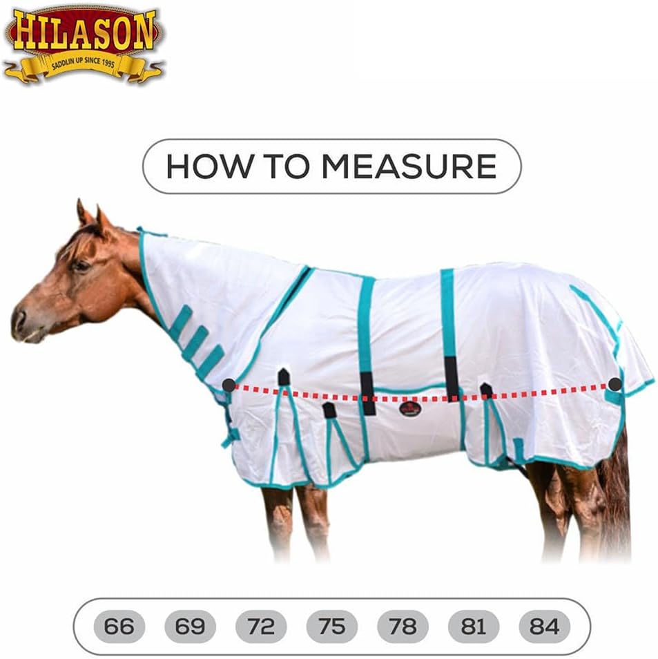 HILASON Horse Fly Sheet Breathable Mesh UV Protection Mosquito Bug Summer