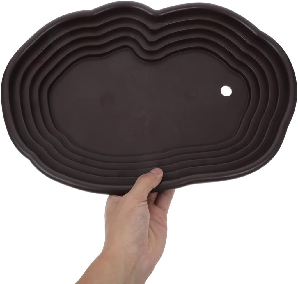Kisangel Large Turtle Bathing Pool Coffee Color 15.35X10.43X1.77in Re