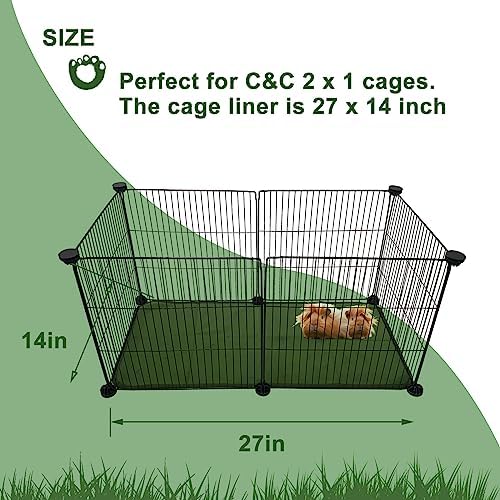 4PCS Guinea Pig Bedding Fleece Cage Liner C&C 2x1,Guinea Pig Fleece Blanket Cage Liner 14x28 or 16x24 (c&c 2x1 (4PCS)) (4PCS 14inx28in)