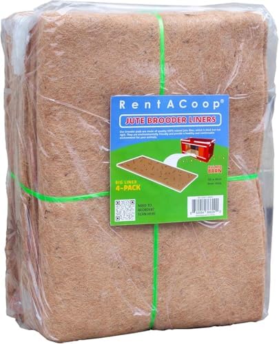 RentACoop Jute Brooder Liners for Big Red Barn Brooder - 4 Pack
