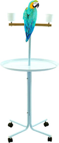 Large 48" Parrot Bird Play Perch Stand, White