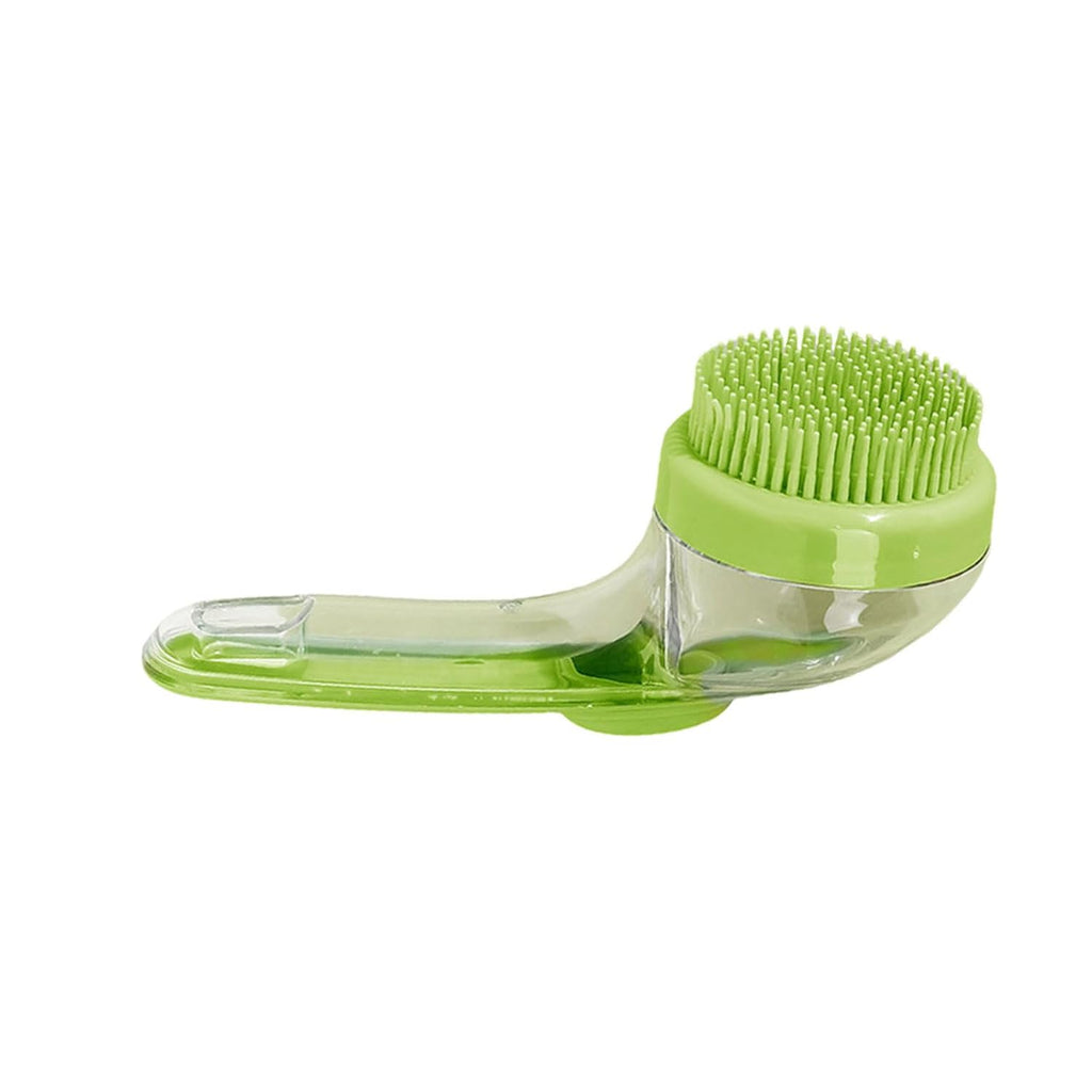 Pet Dogs Shampoo Dispenser Brush Cats Massage Comb Grooming Scrubber Shower Brush for Bathing Soft Silicone Bristles