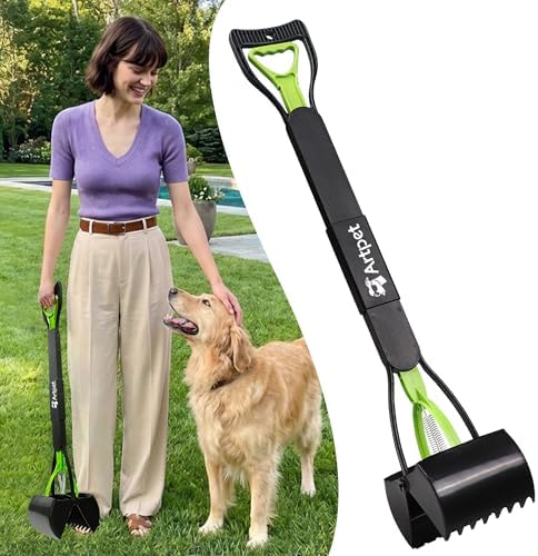 32" Dog Pooper Scooper, Long Handle Picker for Lawn & Yard