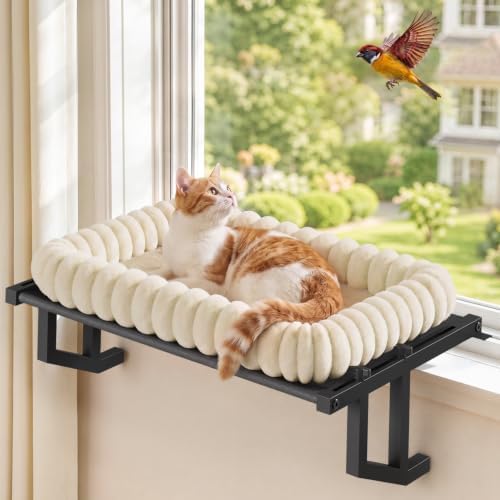 Cat Window Perch Hammock Seat Bed for Cats Inside, Metal