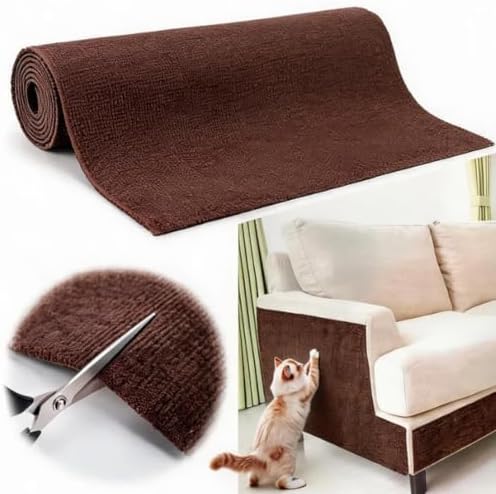 Cat Scratch Furniture Protection, Cat Scratch Mat for Couch Brown