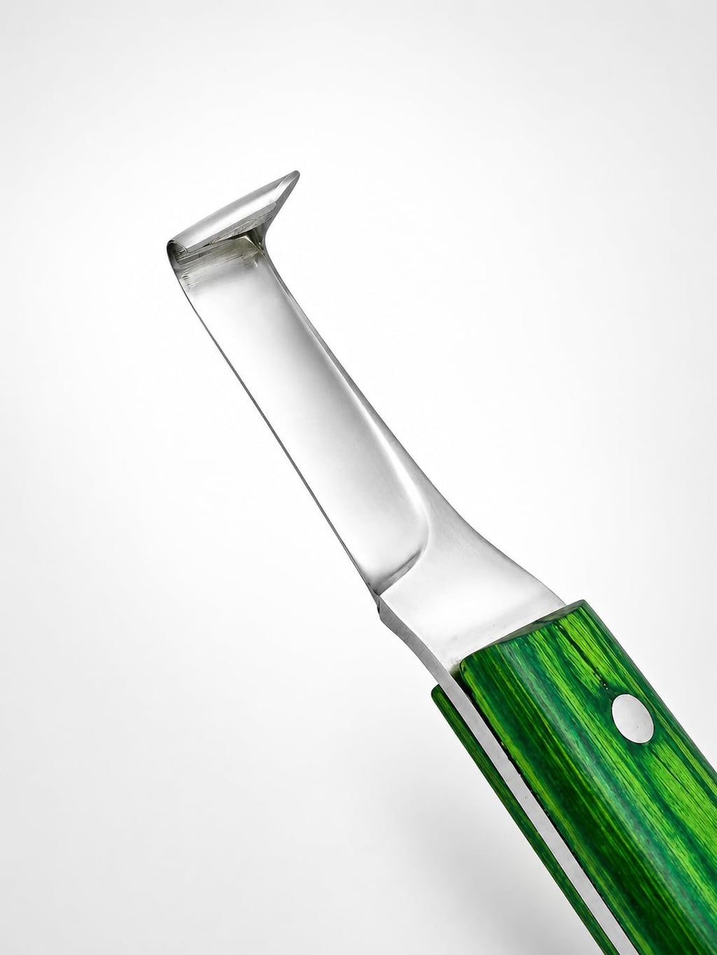 Right-Hand Straight Blade Hoof Knife, Green Handle