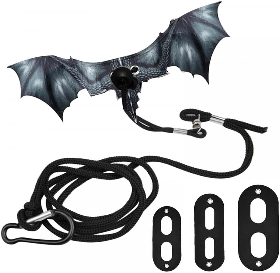 Bearded Dragon Leash, Adjustable Portable Reptile Leash with Cool Wings for Gecko, Bearded Dragon, Iguana, Hamster, Guinea Pig (S+M+L)