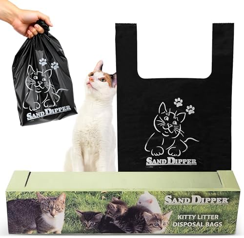 Sand Dipper Cat Litter Waste Bags | Strong Thick Odor Sealing (Medium 50 Roll)