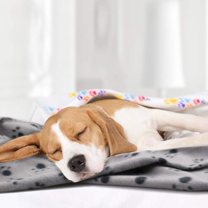 Comsmart Dog Blankets for Small Dogs, 6 Pack Puppy Blanket Cute Paw Print Pet - Image 7
