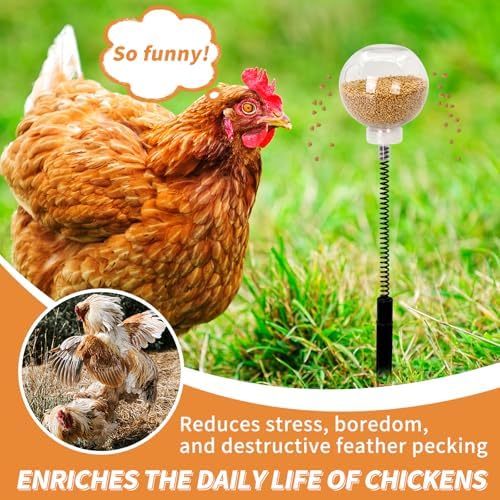 2 Pack Chicken Peck Toy, Interactive Slow Feed Release Toy for Foraging