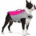 Dog Life Jacket, Sport Style Dog Float Coat with Excellent Buoyancy, Stylish Dog Swimming Safety Vest with Rescue Handle for Small Medium Large Dogs Rosered L