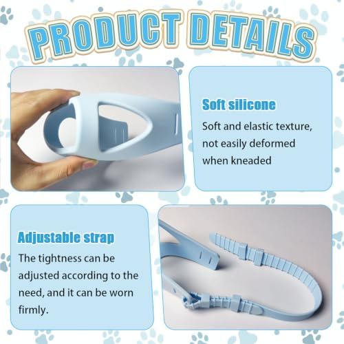 Silicone Dog Muzzle, Prevent Biting Licking, S