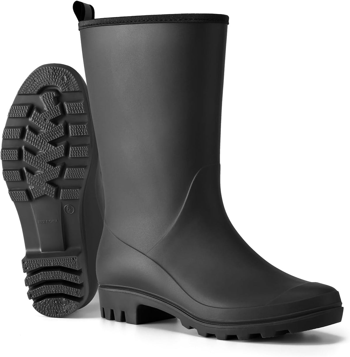 HISEA Women Rubber Boots Wide Calf Rain Boots