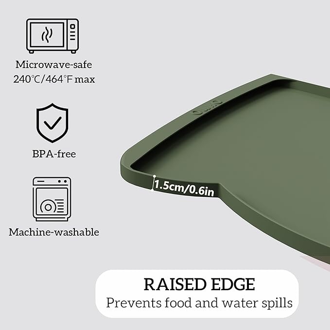 OHMO Dog Food Mat w/Residue Collection Pocket Silicone Pet Feeding Mat - Image 4