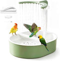 Automatic Parakeet Bird Bath with Pump,Bird Shower Fountain Indoor(UShape)