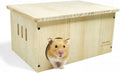 Solid Pine Syrian Hamster House Multi Chamber 11.8"x7.9"x6.3"