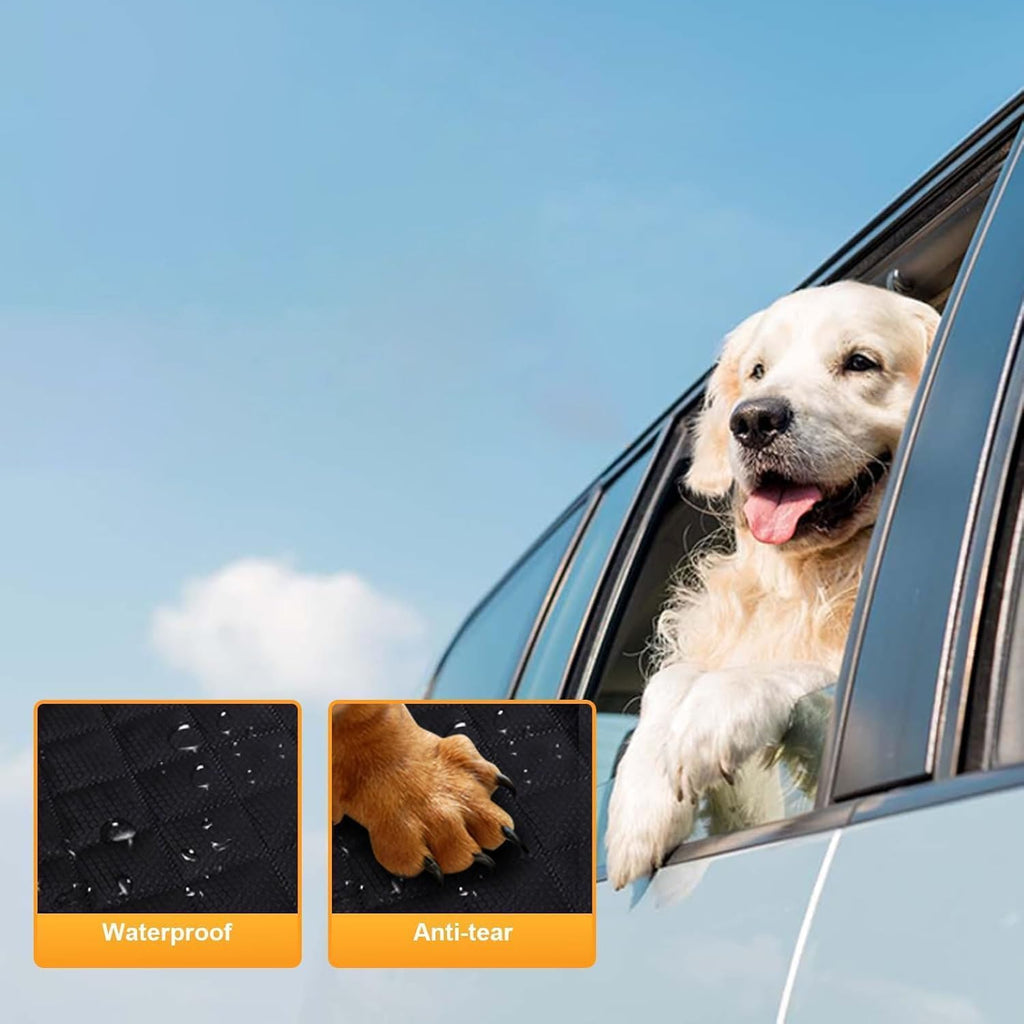Hard Bottom Back Seat Extender for Dogs, Dog Car Seat Cover Holds 420 lbs