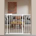 Extra Wide Baby Gate 38.5-43.5 Inch Walk Through Pressure Mounted No Drill by FlowerFrail