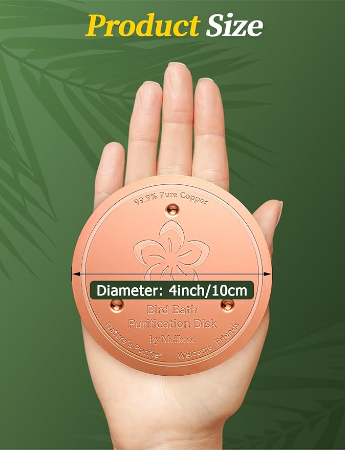 Mellbree 3-Pack Bird Bath Copper Disk, 0.6mm Reinforced 99.99% Pure Copper - Image 7