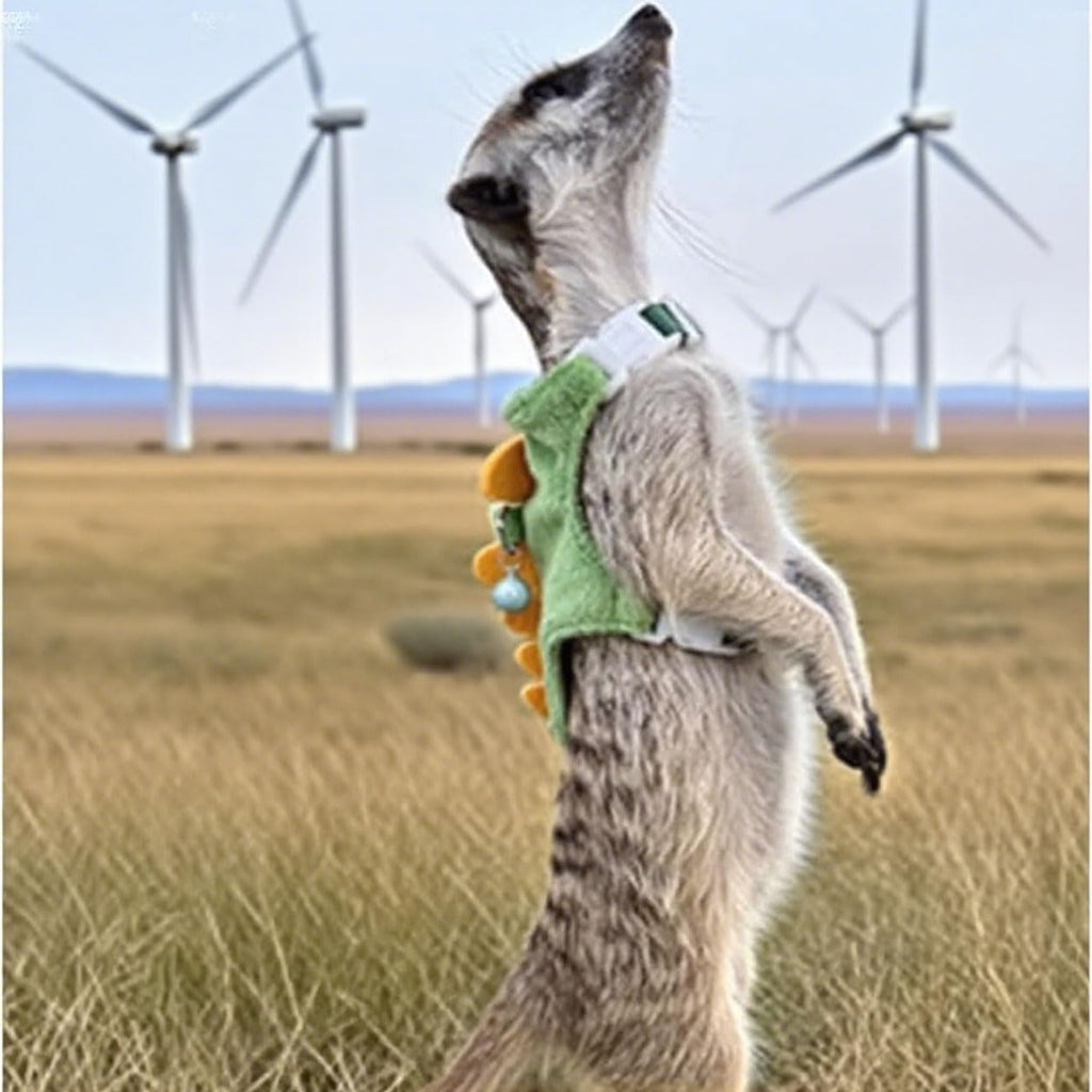 Adjustable Dinosaur Plush Harness & Leash Set, Soft No?Restriction Vest with Safety Bell, Escape?Proof Walking Leash for Ferret, Guinea Pig, Rabbit, Kitten, Puppy (Dinosaur-Green)