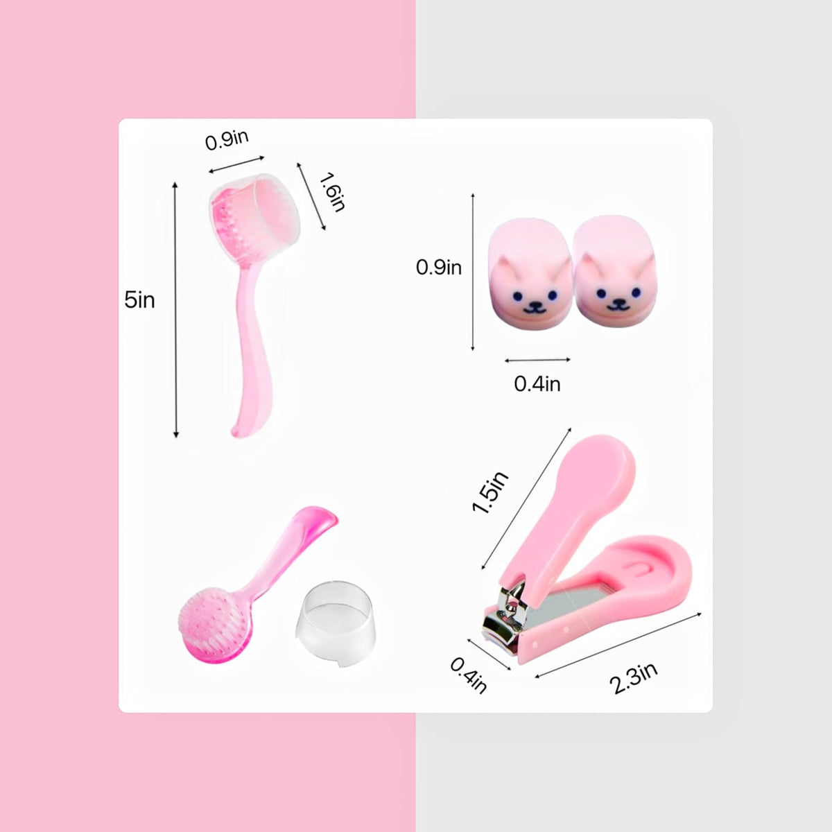 Hedgehog Bath Supplies Small Animal Bath Supplies Include Foldable Bathtub 1 Hamster Hedgehog Nail Clipper Trimmer 1 Cleaning Brush A Pair of Slippers