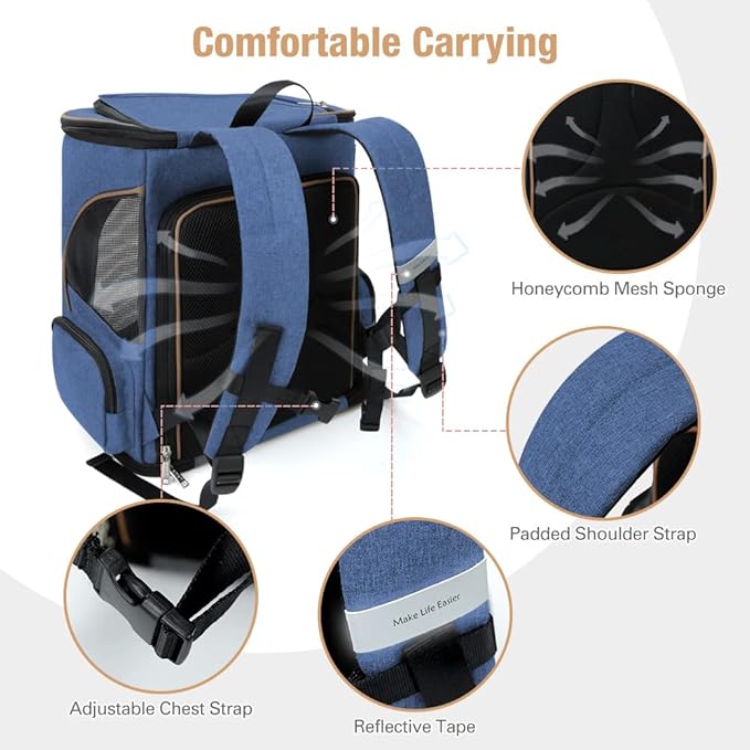 Lekereise Large Cat Backpack Carrier Fit Up to 20 25 Lbs, Expandable Pet - Image 4