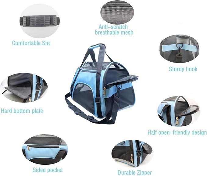 Cat Carrier, Soft-Sided Pet Travel Carrier - Image 4