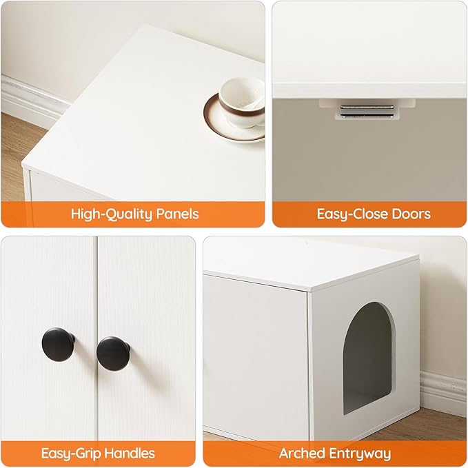 HOOBRO Cat Litter Box Enclosure, Hidden Litter Box Furniture - Image 8