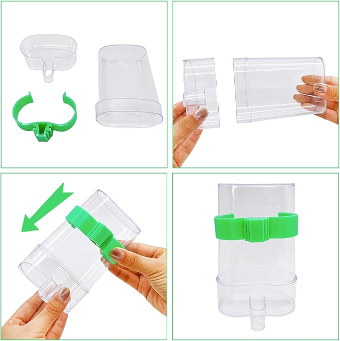 Automatic Bird Water Dispenser Parrot Water Feeder Bird Seed Food Container - Image 8