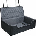 Black Large Dog Car Seat for Medium or Two Small Dogs Up to 50 lbs