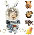 Small Pet Carrier Travel Backpack for Hamster Guinea Pig (Grey,Blue,Small)