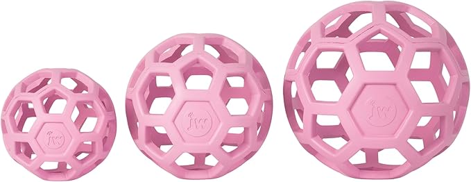 JW Pet HOL-ee Roller™, Dog Toy Puzzle Ball, Natural Rubber - Image 3