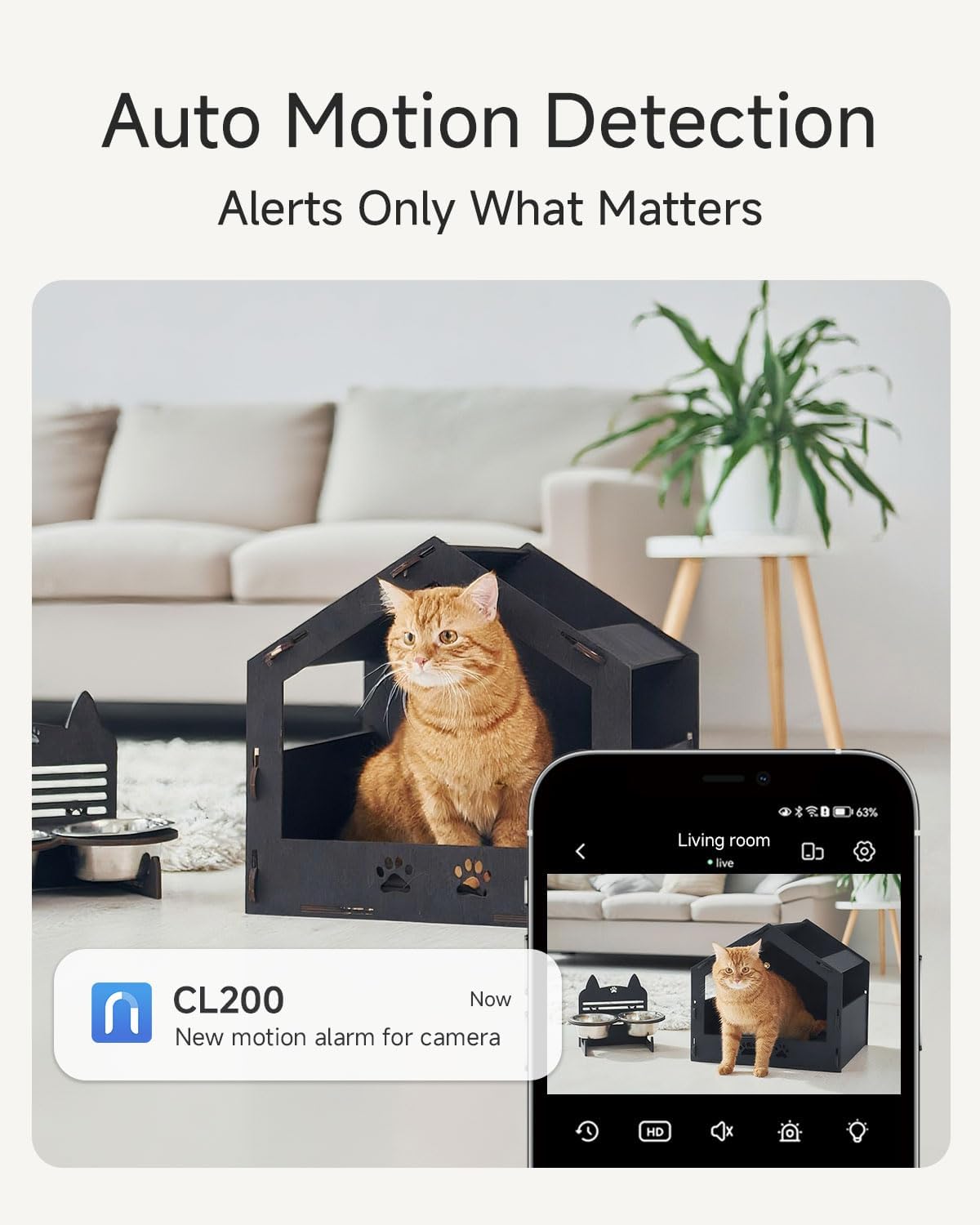 Noorio 2K Indoor Camera with Two-Way Video Calling,360° PTZ Pet Camera