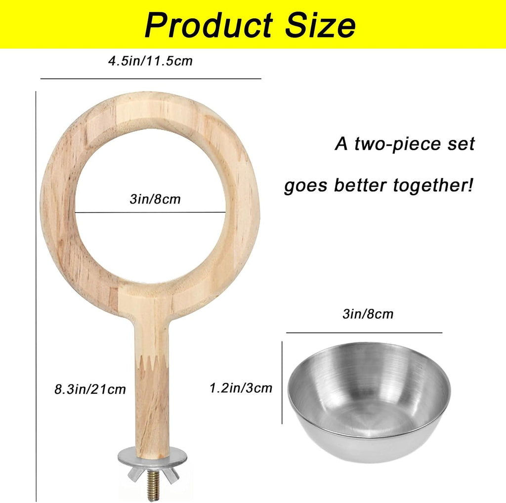 ASOCEA Bird Cage Seed Cather and 2Pack Bird Food Stainless Steel Cups Universal Adjustable Birdcage Cover Skirt Nylon Mesh Netting Parrot Parakeet Macaw African Round Square Cages Cover