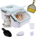 Chinchilla Sand Bath Container, Plastic Dust House with Lid for Pets