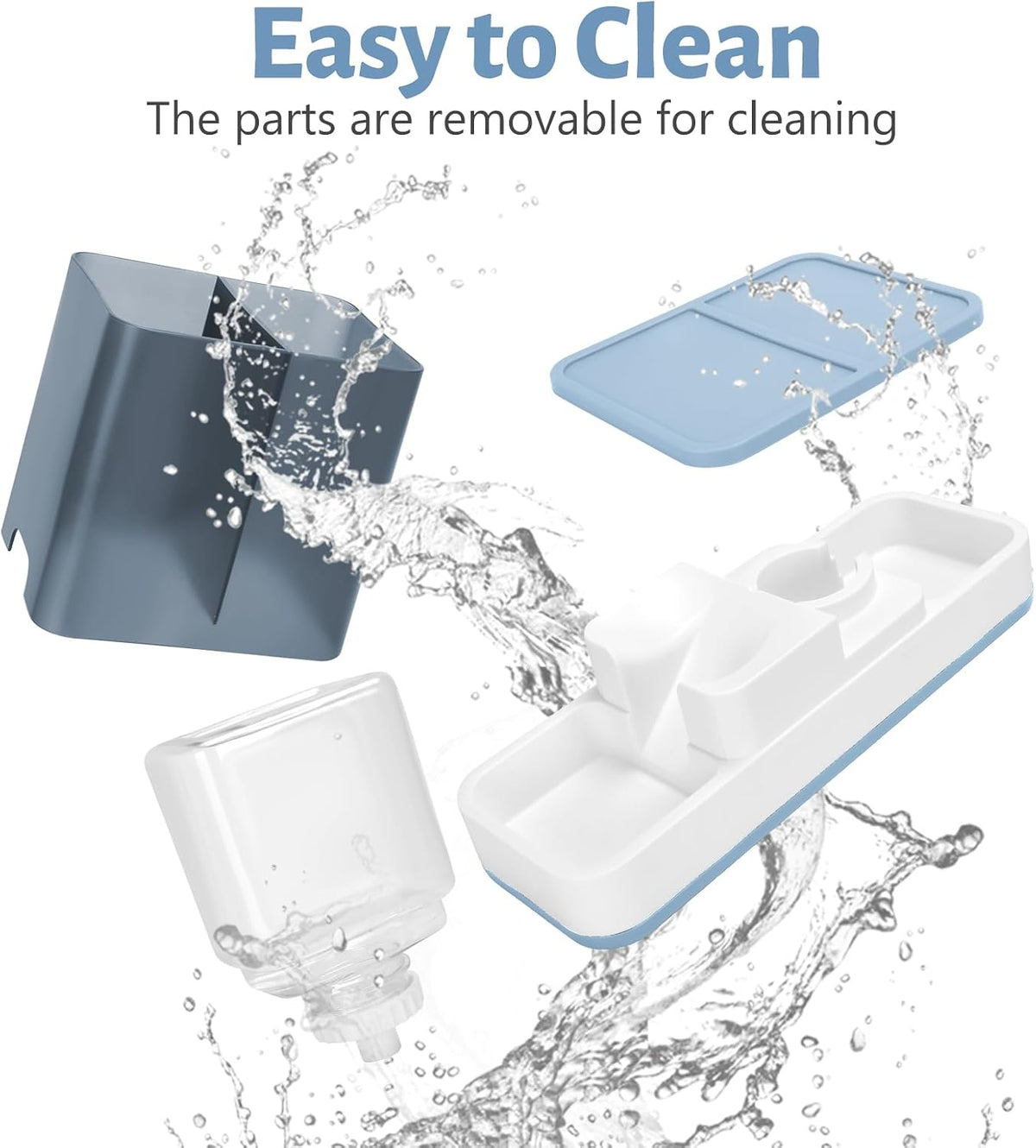 Yummy Sam Automatic Small Pet Feeder and Water Dispenser, Blue