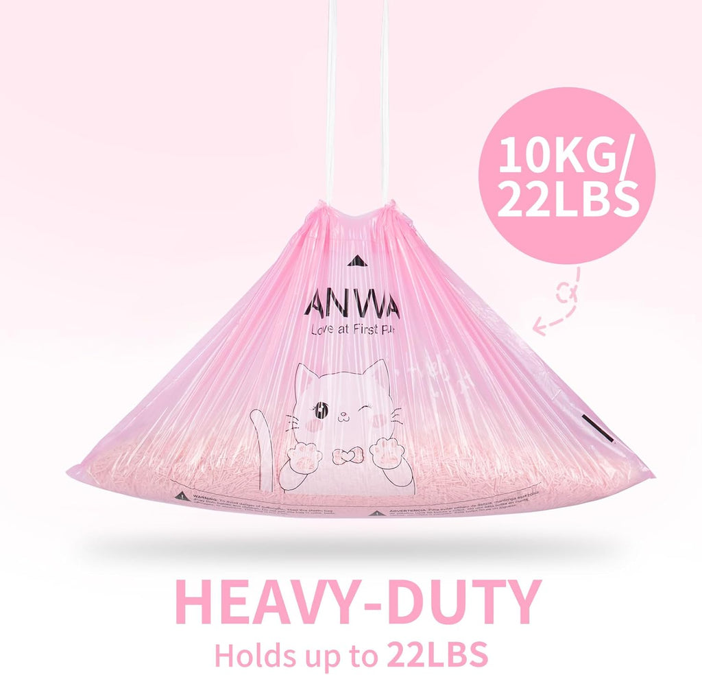 ANWA 40 Count Automatic Litter Box Bags, Litter Box Robot 4/5 Waste Bags