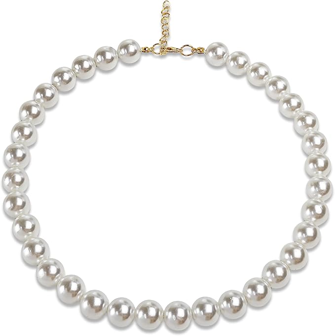 Chunky Pearl Dog Collar Large Breed, Adjustable Dog Necklace, Beaded Dog Collar - Image 7