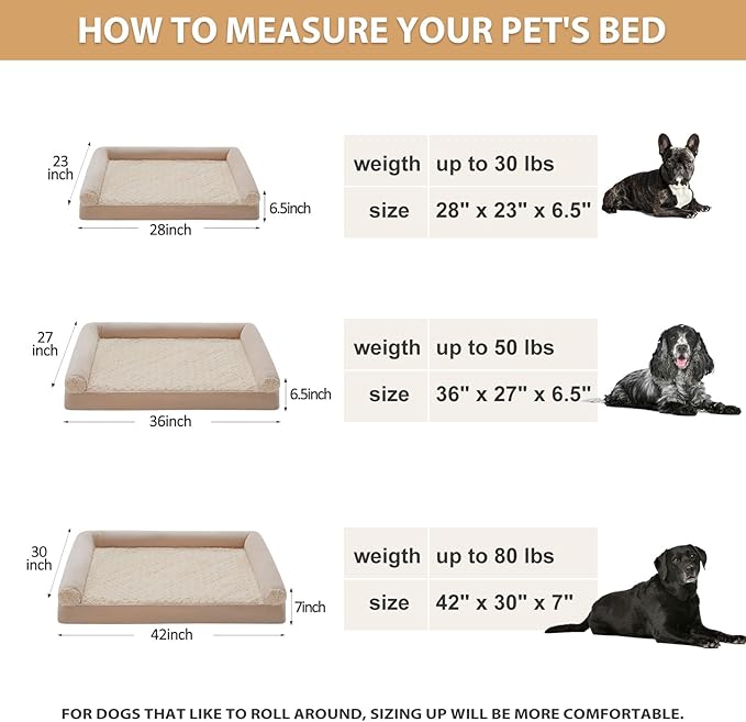 BFPETHOME Dog Beds for Large Dogs, Orthopedic Dog Bed for Medium Large Dogs - Image 7