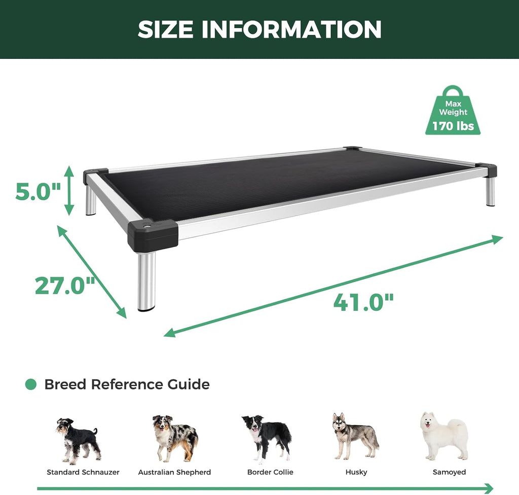 FXW TitanNest Padded Chew-Proof Elevated Dog Bed for Medium Dogs