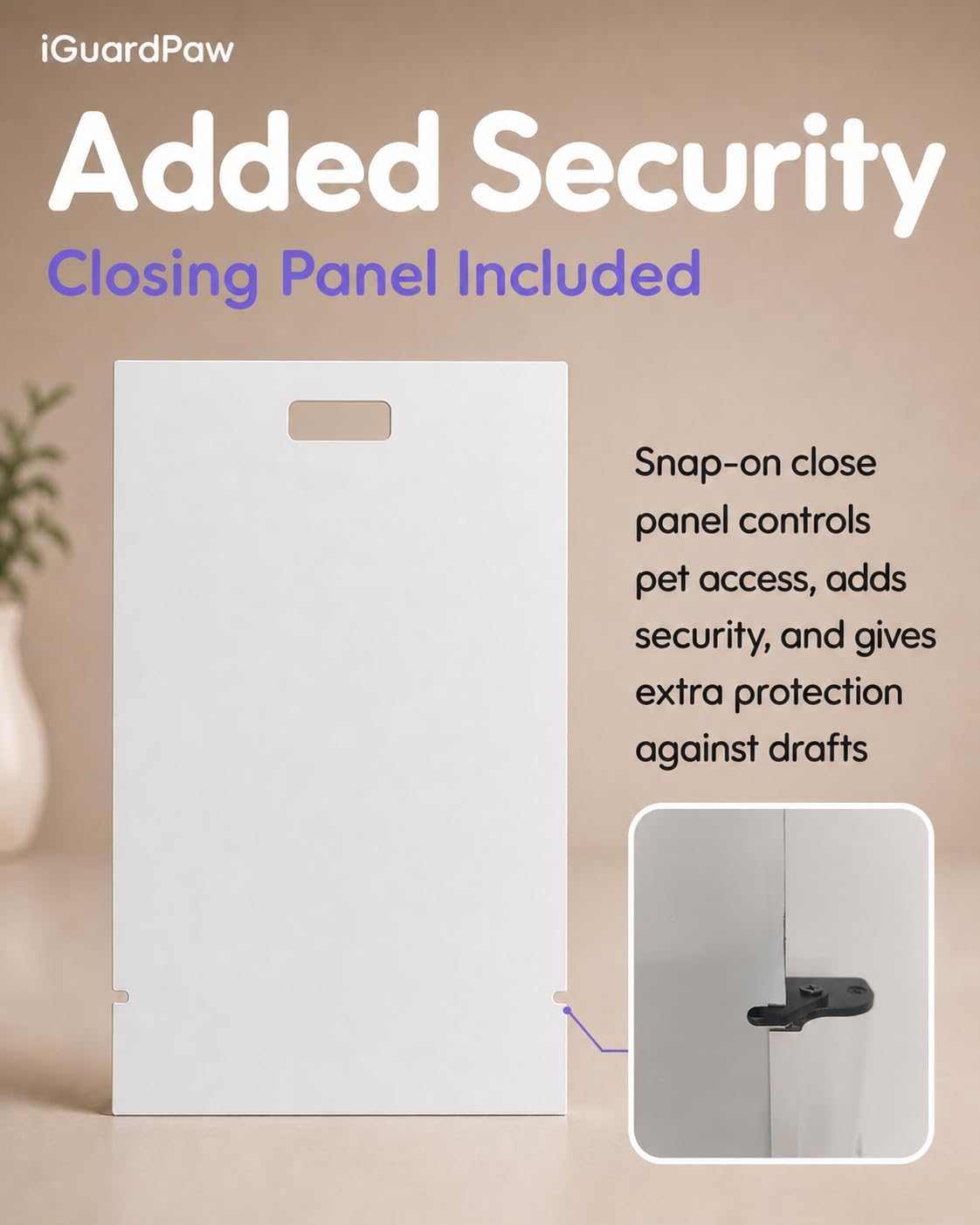 Dog Door for Interior/Exterior Doors, Durable Flap, Medium