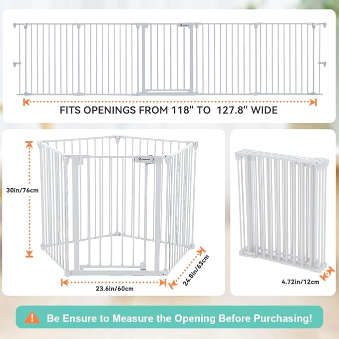 COMOMY 127.8" Extra Wide Baby Gate, Dog Gate - Image 5