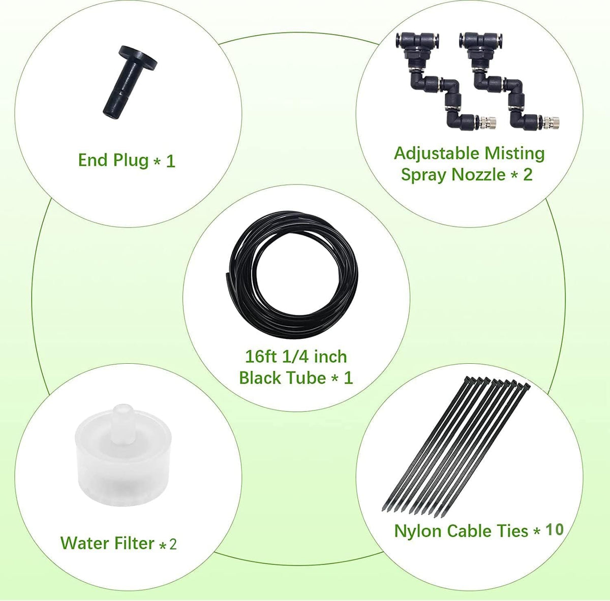 Moistenland Reptile Terrariums Misting Accessories kit, 20 pcs