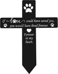 Pet Grave Marker Memorial Stake, Waterproof Metal Pet Loss Memorial Plaque, Outdoor Garden Cemetery Decor for Dog Cat, Black Sympathy Garden Stake
