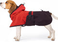 BRKURLEG Dog Raincoat, Waterproof Rain Jacket with Hood, Red Brown, L
